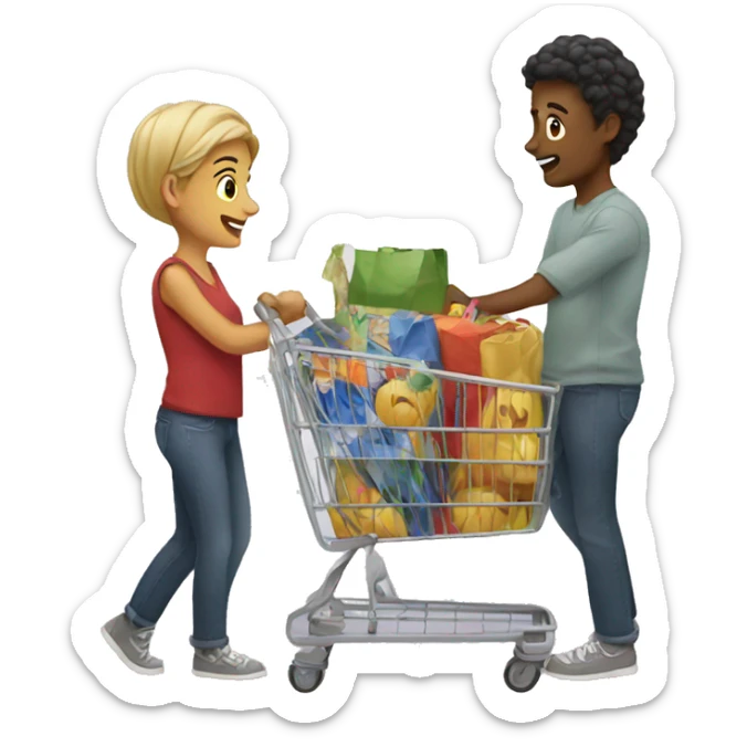 Shopping sticker