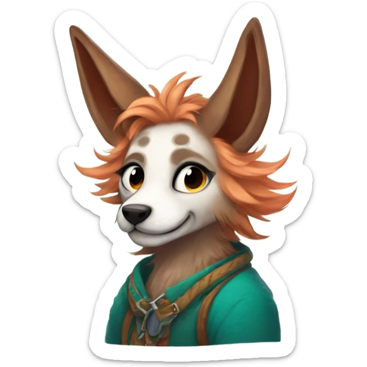 Colorful Fionbri Furry by Falvie-Griffsnuff-Kamirah-LiLaiRa sticker
