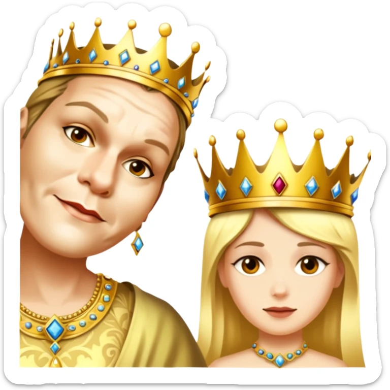 Wearing a crown sticker