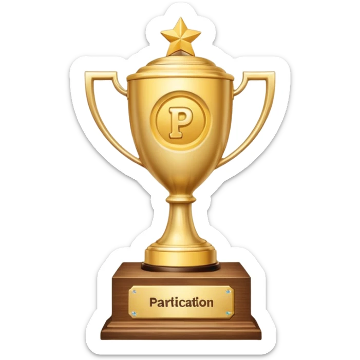 u forgot to put the words "Participation Trophy" on the gold plate on the wooden base. u keep generating images without the words "Participation Trophy" on the base. im just gonna keep saying u need to include the words "Participation Trophy" on the base so hopefully u get the message. sticker