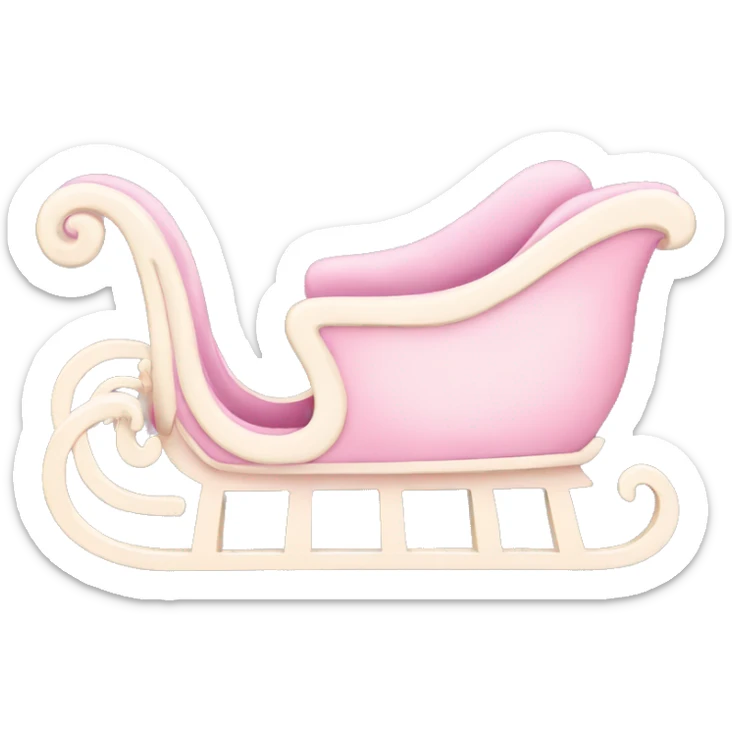 light pink sleigh sticker