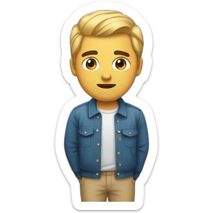 The person who raises an eyebrow and lowers an eyebrow sticker