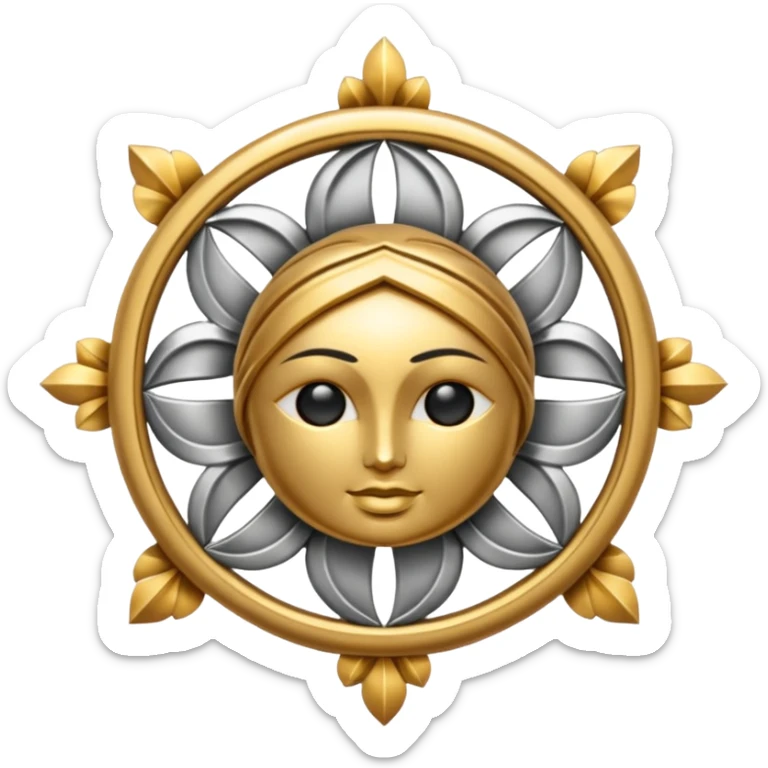 symbol of divine synergy between earth God, sun God, sea God and Death God sticker