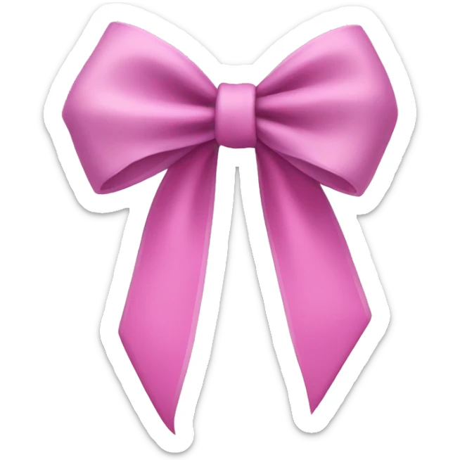 pink bow sticker