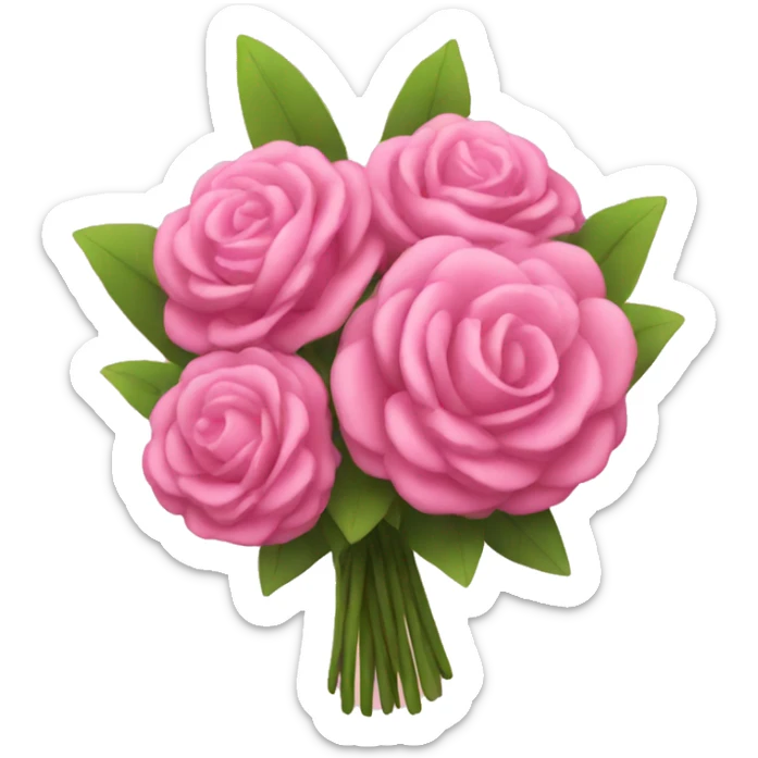 Pink bouquet sticker