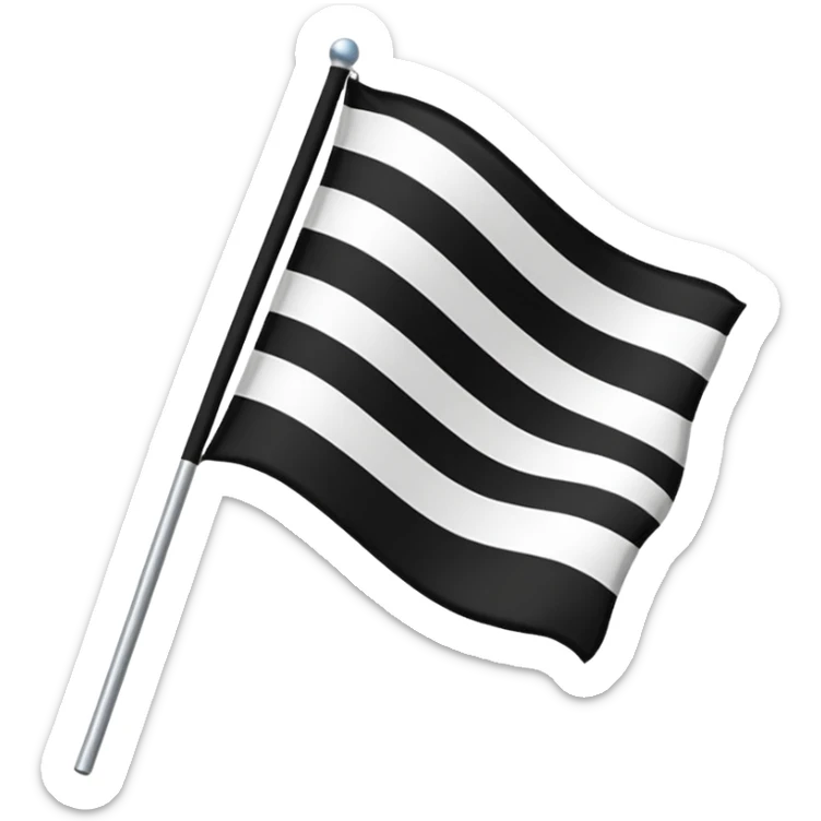 Un drapeau comme la France mais les couleurs sont noires blancs noirs sticker