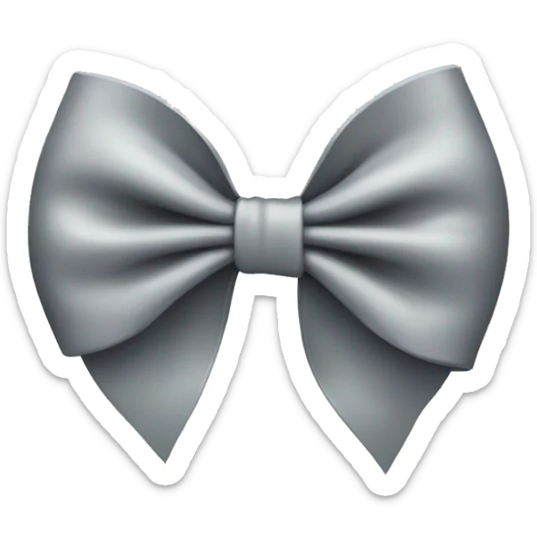 grey bow sticker