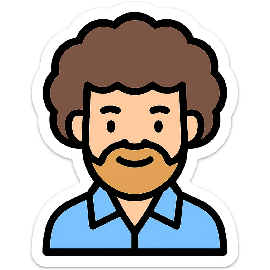 bob ross sticker