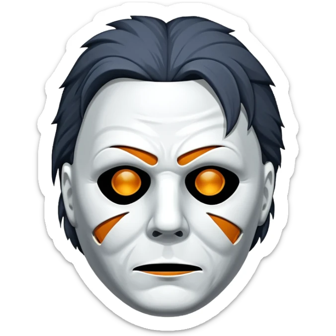 a máscara DO MICHAEL MYERS está muito feia, não está fiel ao personagem  sticker