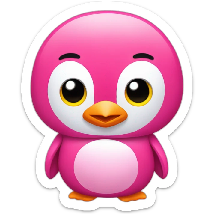 pink penguin sticker