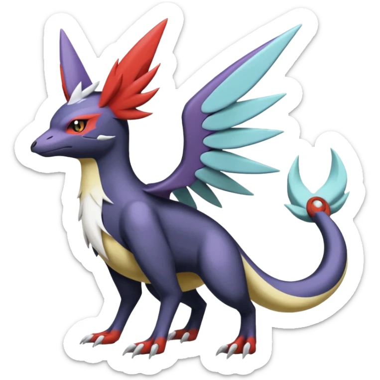  Nargacuga-Latias-Umbreon-Noibat-Noivern-Silvally-Pokémon-Fakémon-fusion (full body) sticker