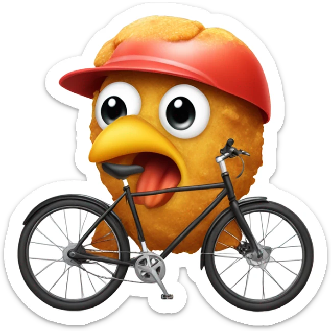 A sweaty nugget with a bikehelmet. You have to be able to see the nugget is giving everything during the  sticker