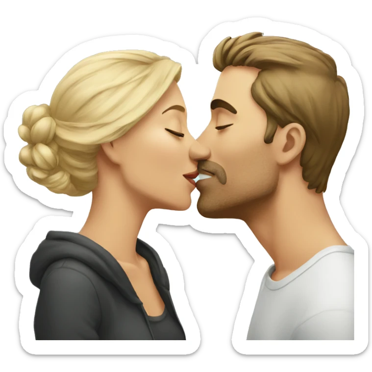 Man kiss women sticker