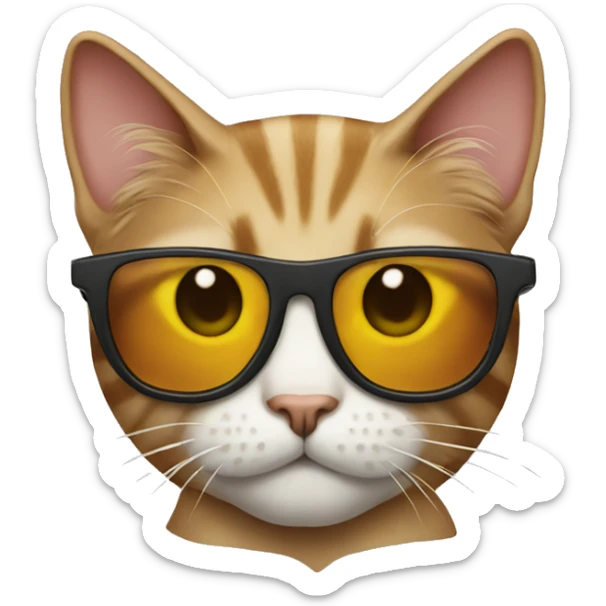 Cat with sunglasses sticker
