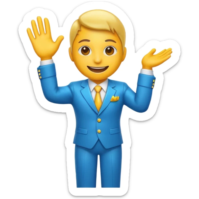 hazme un emoji que ayuda a una empresa a dejar de perder el tiempo y salga un grafica de que va bien el rendimiento sticker