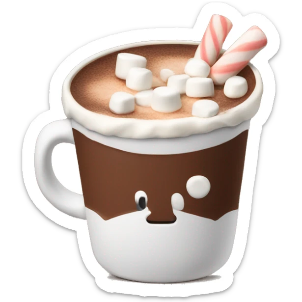Hot chocolate with marshmallows  sticker
