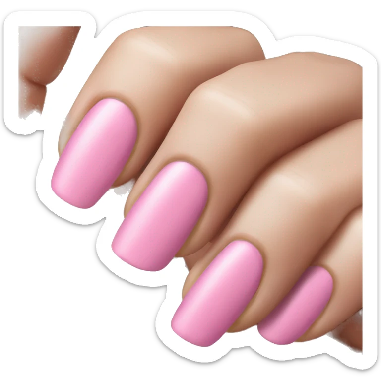 pink nails sticker