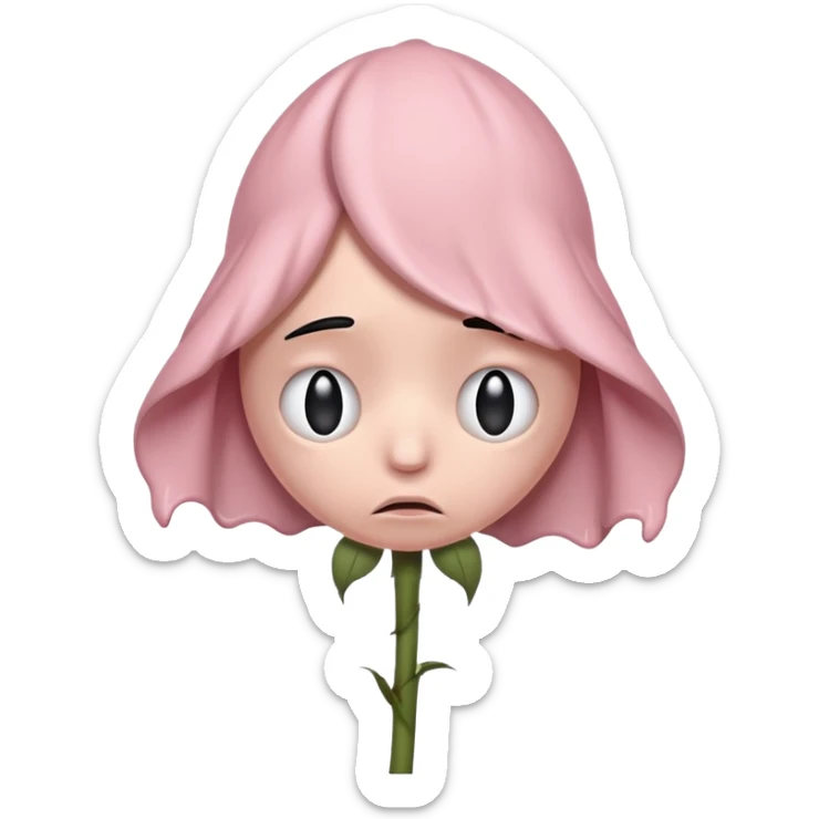 an emoji that looks like wilted rose emoji but it's a penis sticker