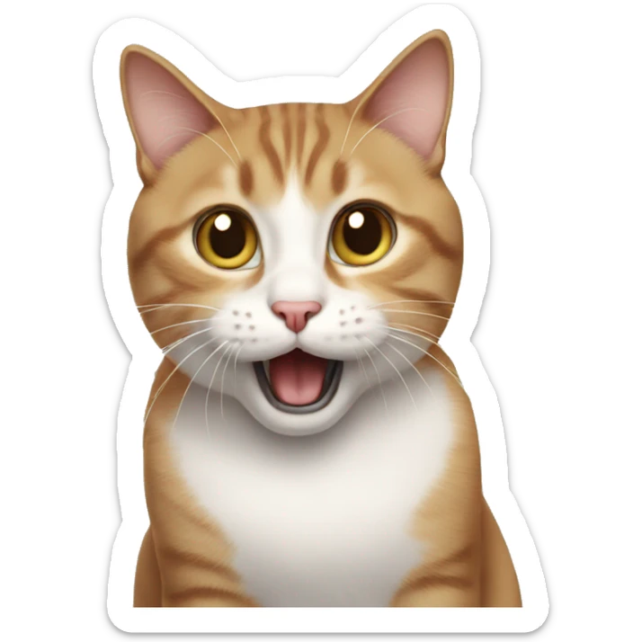 shocked kitty  sticker