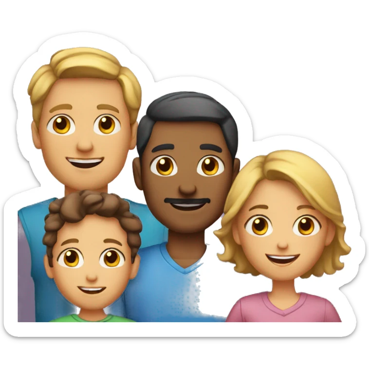 Family of 5 with three kids - 21 Male, 17 Female & 13 Male sticker