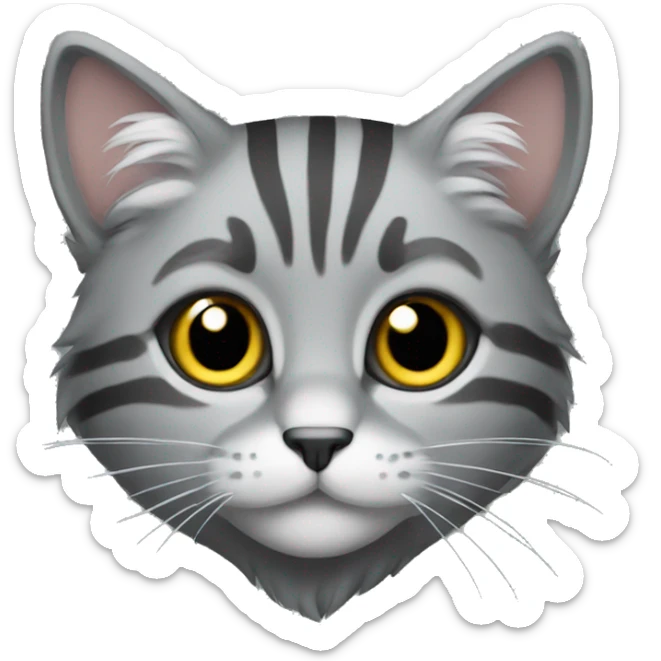 Forest Cat gray  sticker