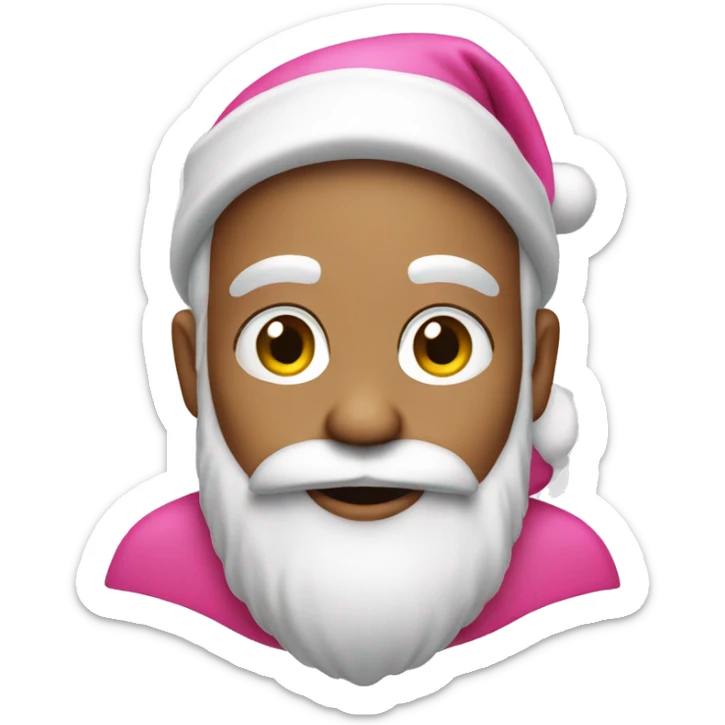 Pink Santa sticker