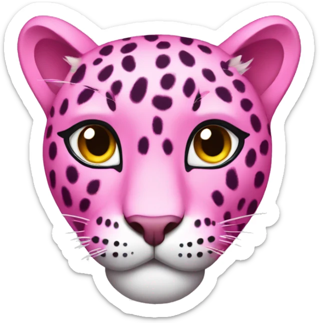Pink leopard sticker