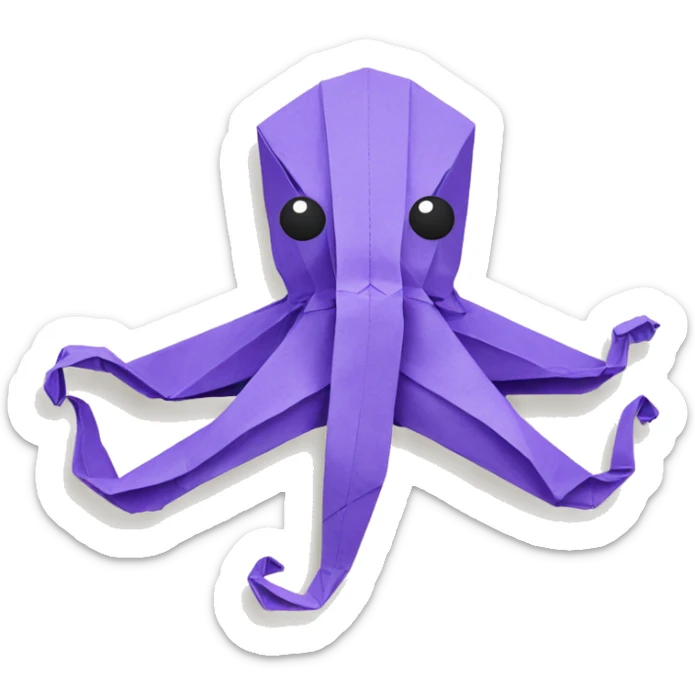 origami octopus sticker