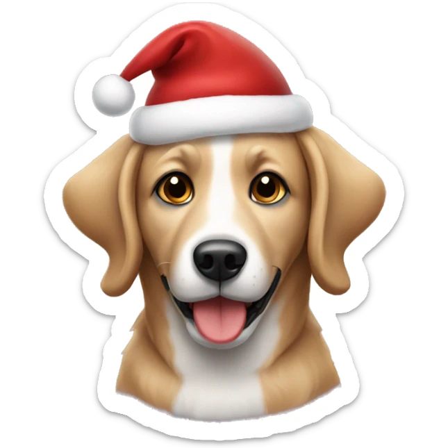 Christmas dog sticker
