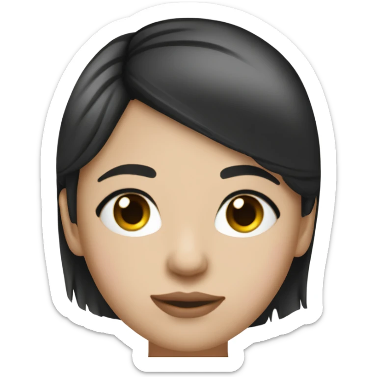 girl with long black hair wearing a gel facemask white top and fair skin eyes shut with lashes sticker