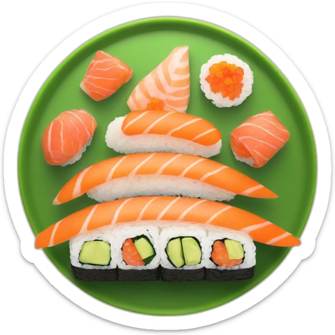 Sushi-christmas tree sticker