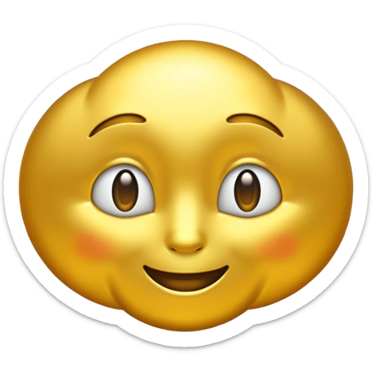 create a golden gold emoji  the most attractive any one or all of them ill choose it should be fully golden sticker