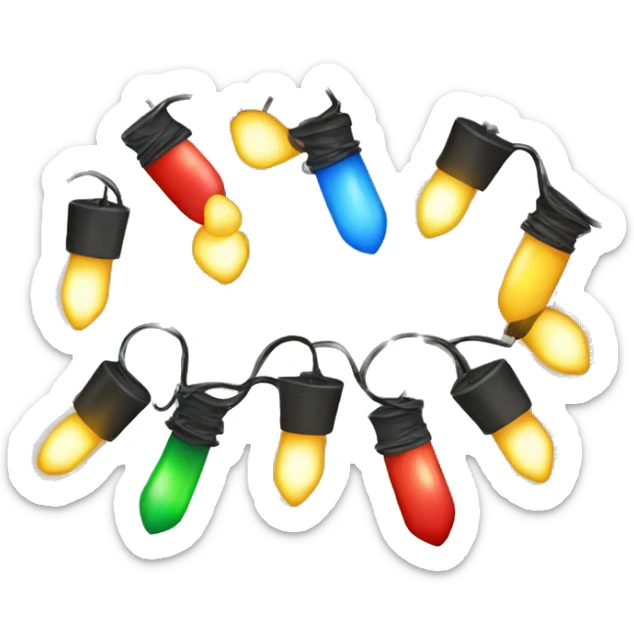 Christmas lights sticker