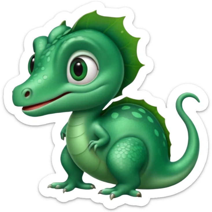 Emoji de camaleón, que sea bonito, tierno y único para compartir con mi pareja, entonces que sea único, que sea parecido al camaleón de la película de rapumcel de Disney caricaturezco  sticker