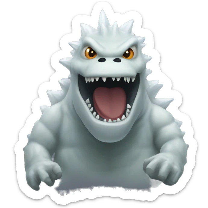 Godzilla ghost sticker