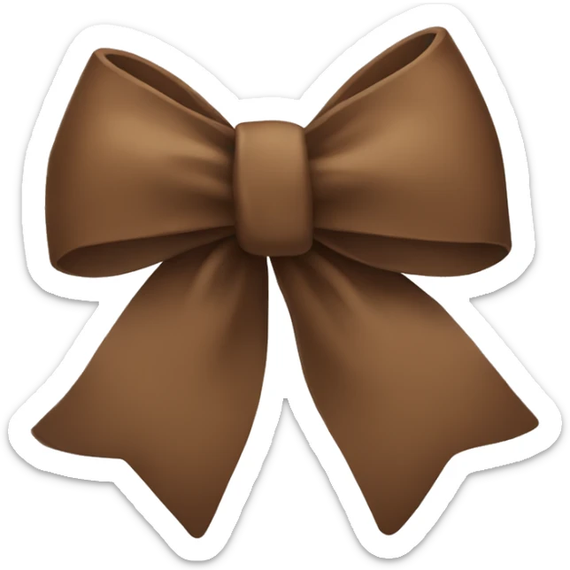 Brown bow sticker