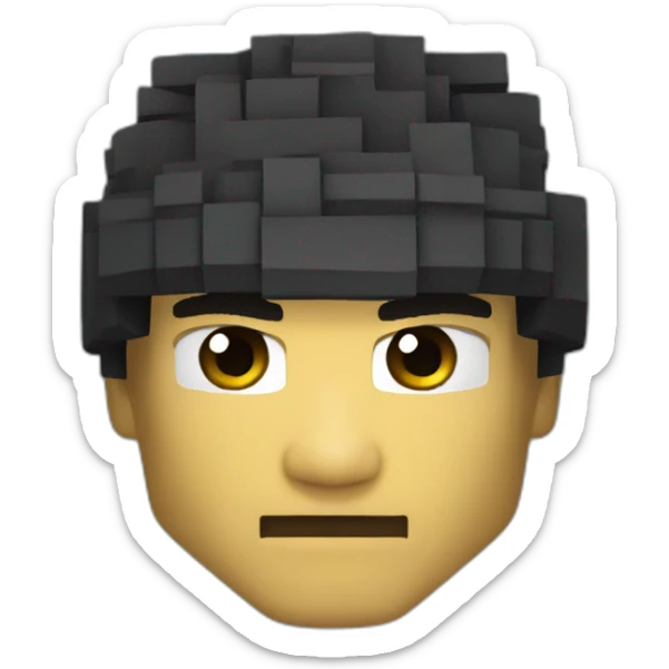 ninja-with-minecraft-skin sticker