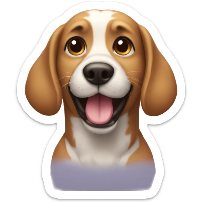 Dog happy sticker