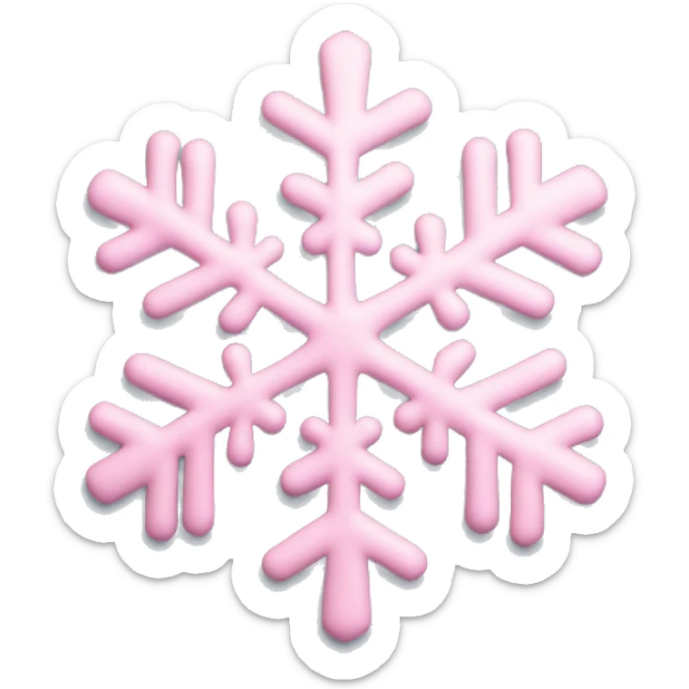 pastel pink snowflake  sticker