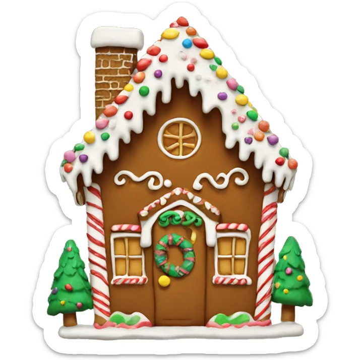 gingerbread house sticker
