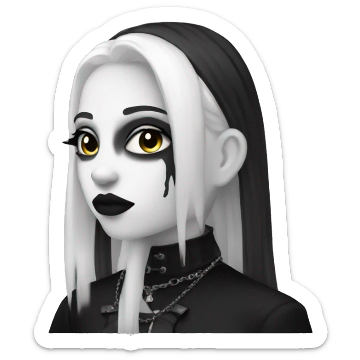 goth black  sticker