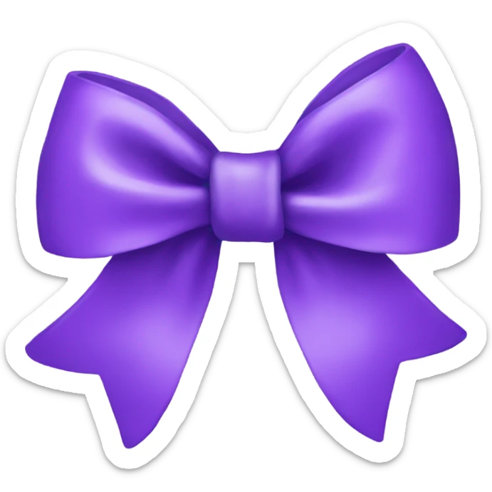 Purple bow sticker