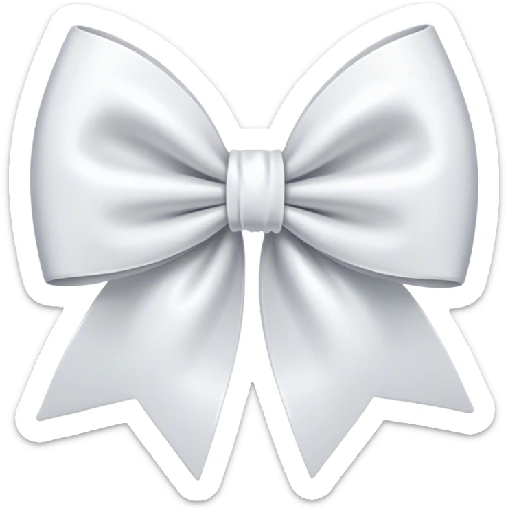 white bow sticker