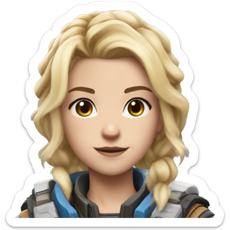 apex legends wattson cute white skin blonde teen girl sticker