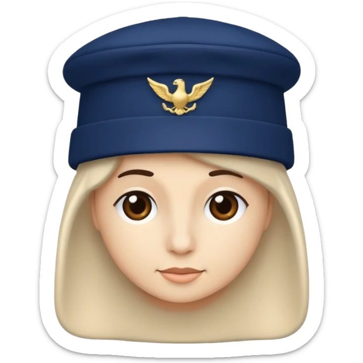 navy blue hat sticker