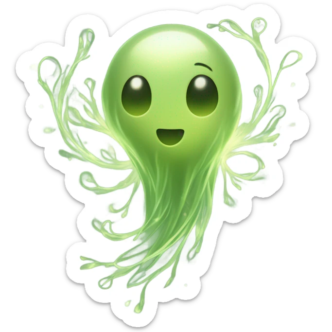 Olive green spirit wisp soul  sticker