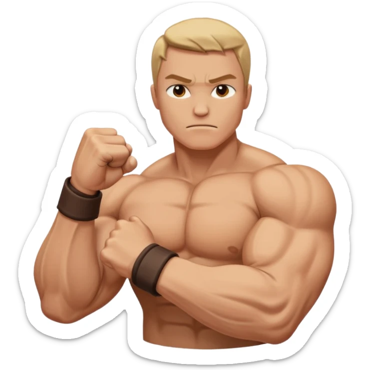 Left and Right fist from the top Perspektive with the Arms crossed over at the wrists  sticker