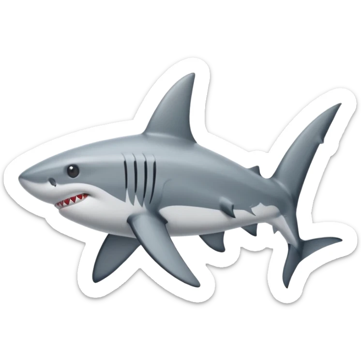 shark with nike shoes on each of his legs and one on his legs sticker