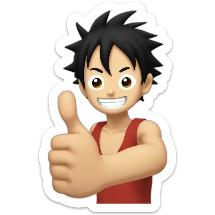 Luffy thumbs up sticker