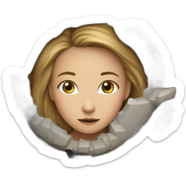 girl-disapearing-in-black-hole-in-the-ground sticker